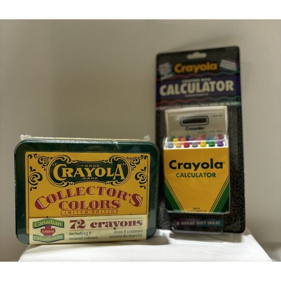Vintage 1994 Crayola Crayon Box Calculator NIB RARE 91 Binney & Smith Lmt Ed USA - Picture 1 of 4